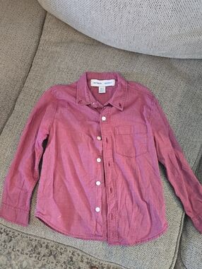 Old Navy Kids Long-Sleeve Button-Down Shirt in Rose